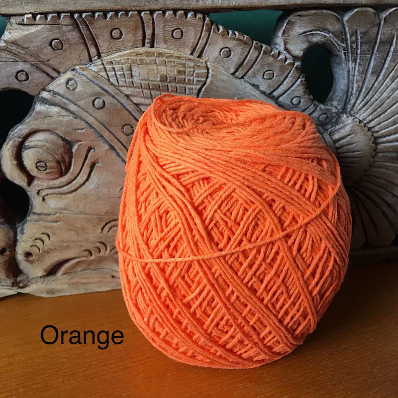 1mm Natural Cotton Rope Cord - Orange