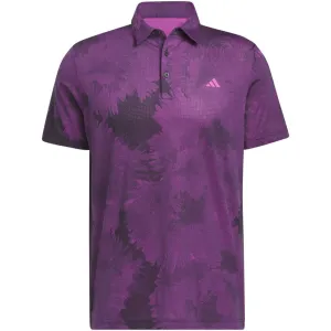 adidas Flower Mesh Polo Shirt - Black/Lucid Fuchsia