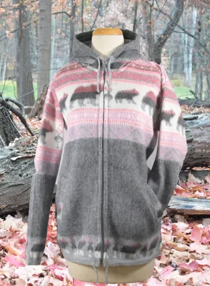 AlpacaChill Pink  Bear  Heavyweight  Alpaca blend Hoodie