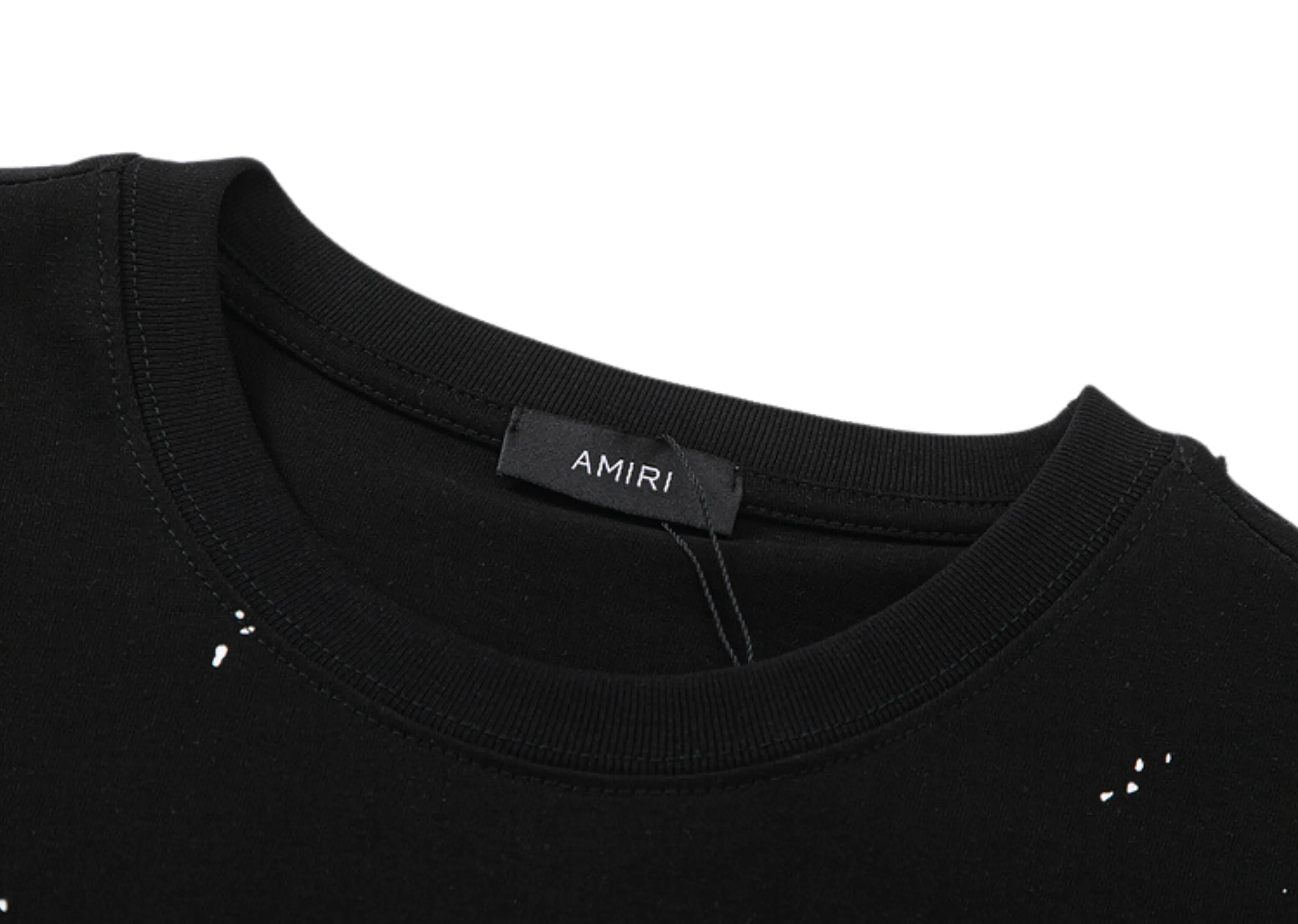 Amiri - Printed White Logo Black T-Shirt