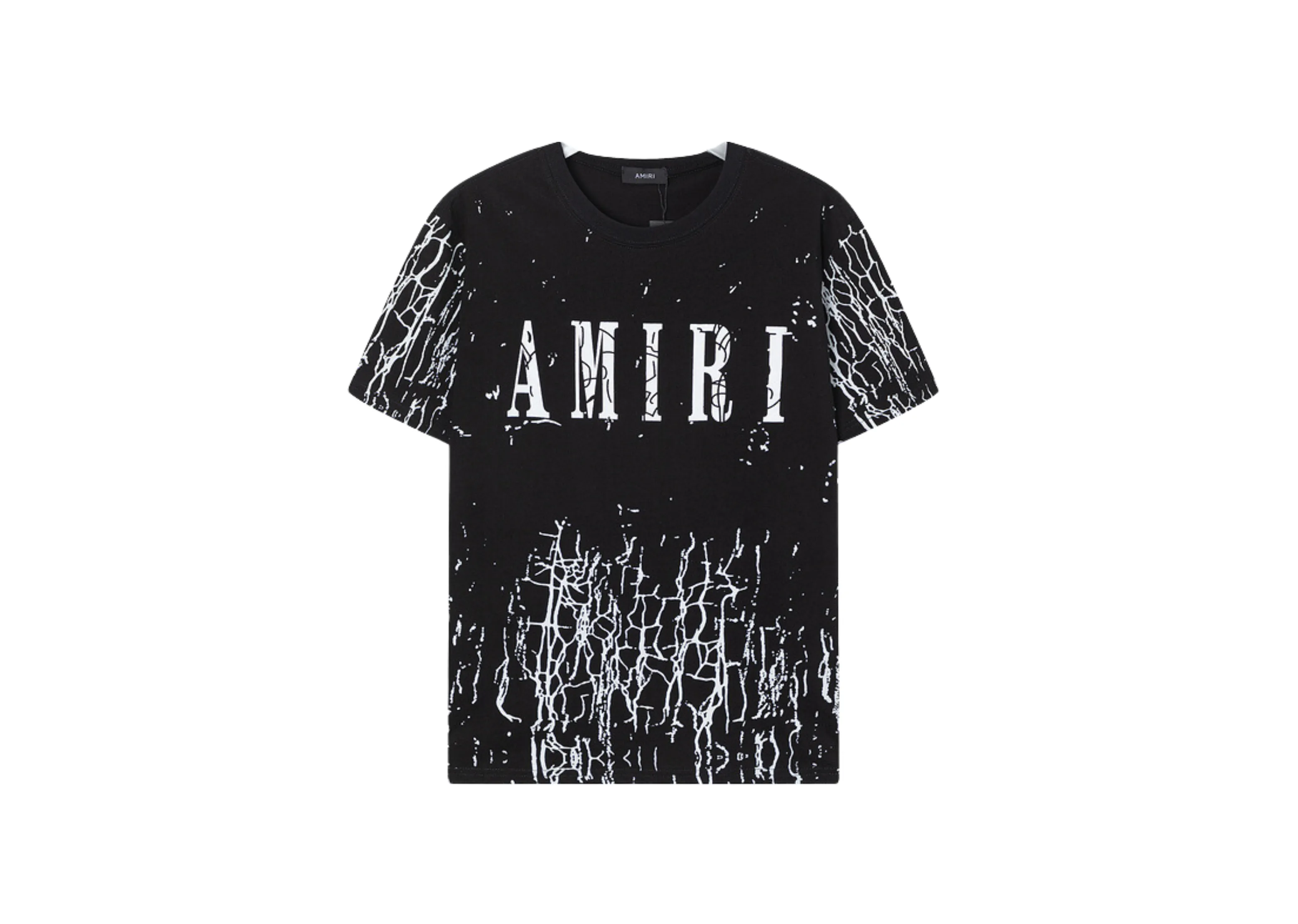 Amiri - Printed White Logo Black T-Shirt