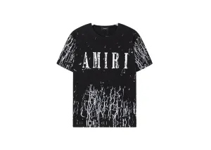 Amiri - Printed White Logo Black T-Shirt