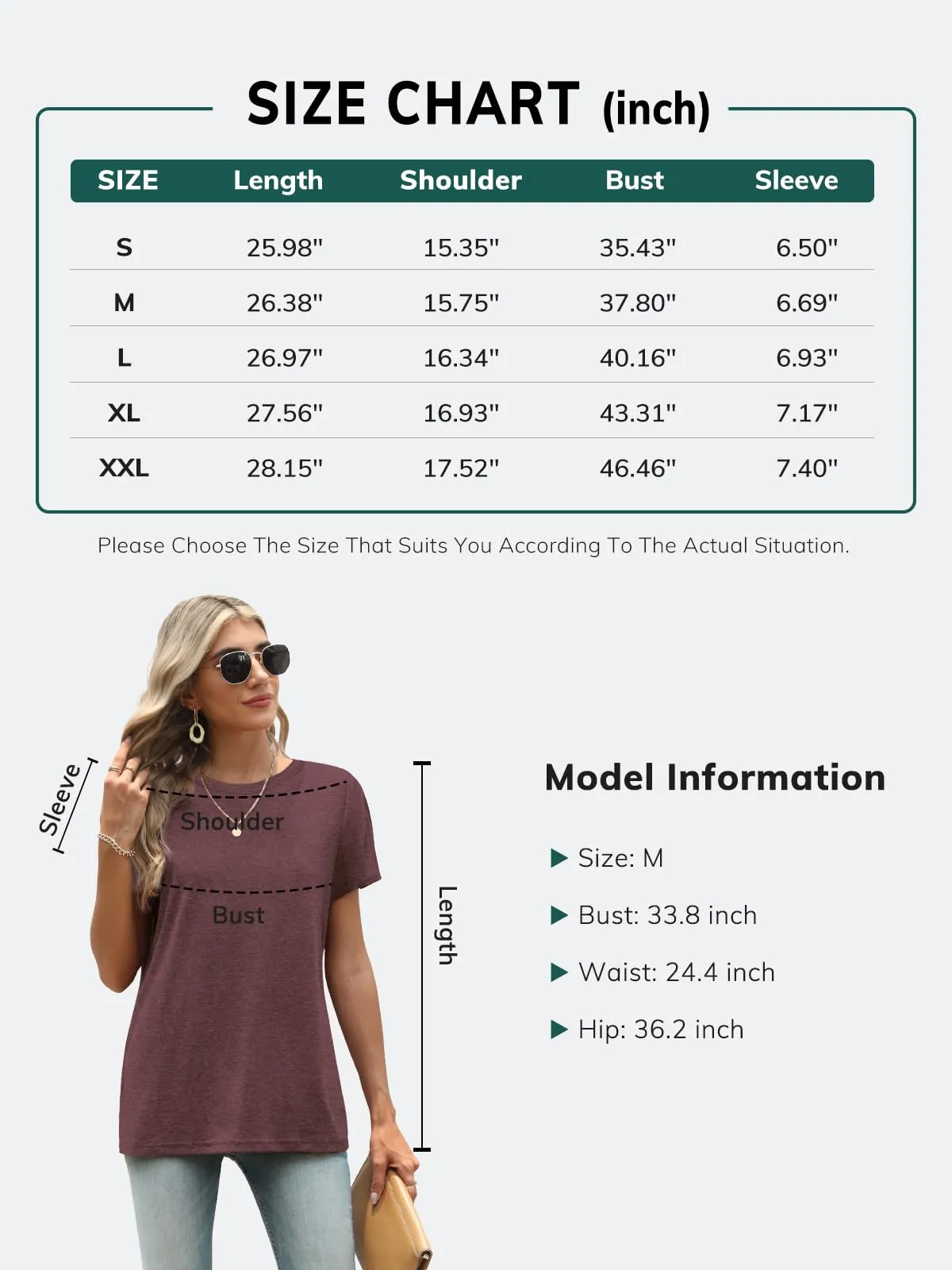 ATHMILE Womens Short Sleeve Round Neck Shirts Summer Top Fashion Basic Tee Grey Purple