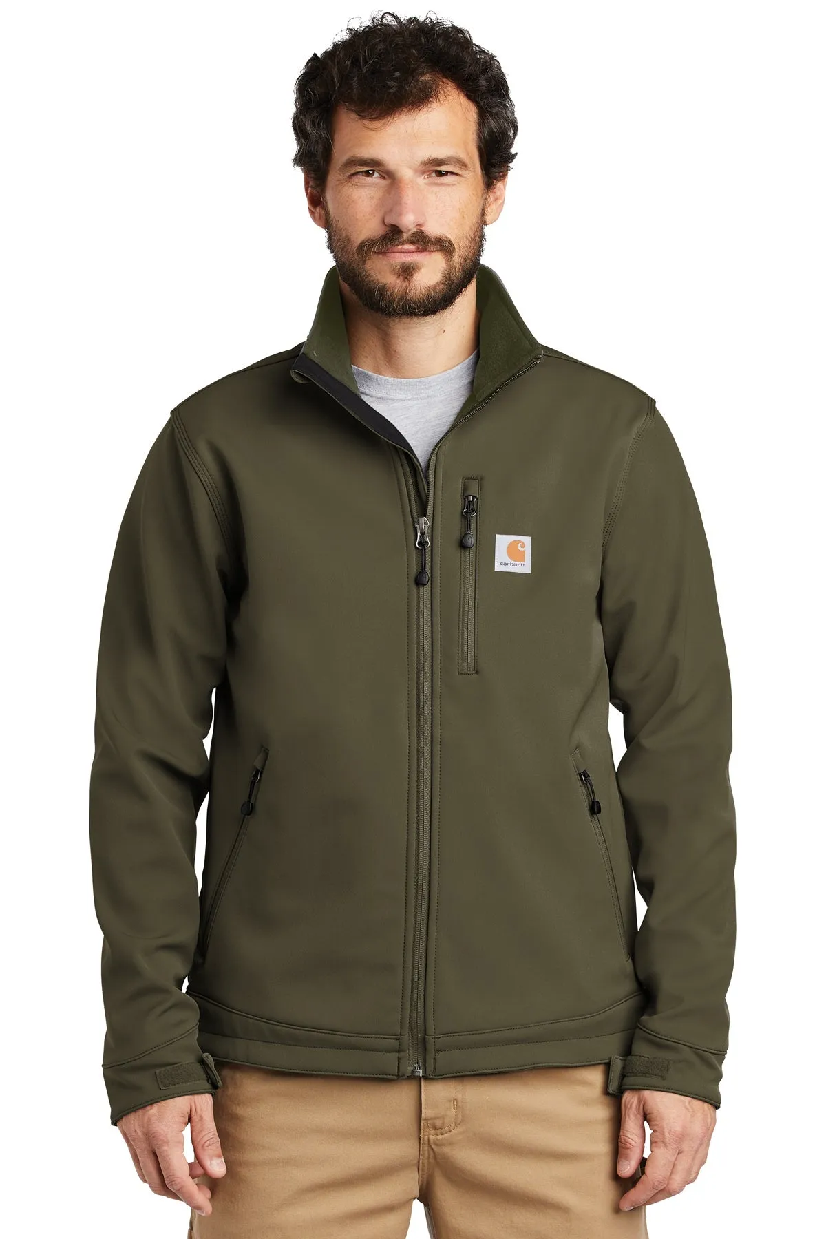 Carhartt Crowley Branded Soft Shell Jackets, Moss