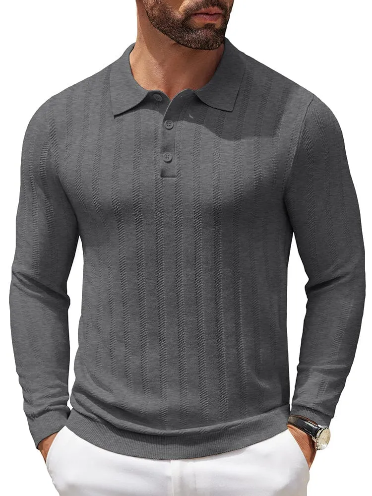 Casual Stretch Ribbed Knit Shirts (US Only)