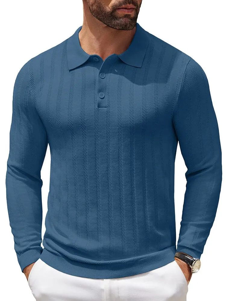 Casual Stretch Ribbed Knit Shirts (US Only)