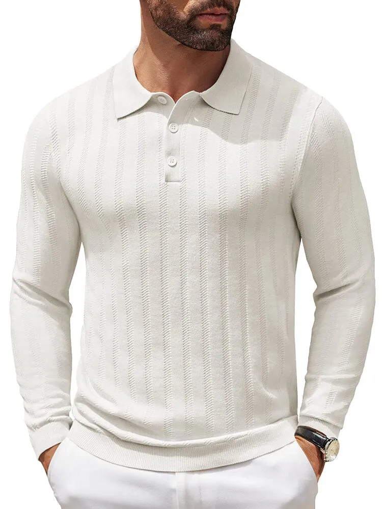 Casual Stretch Ribbed Knit Shirts (US Only)