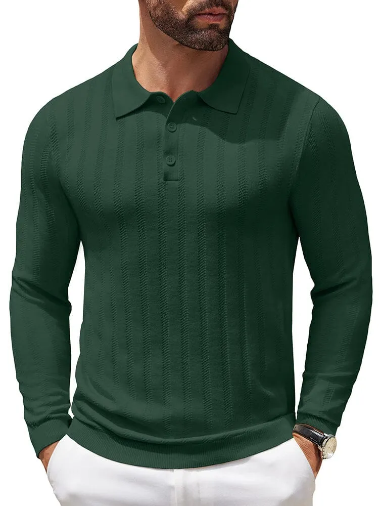 Casual Stretch Ribbed Knit Shirts (US Only)