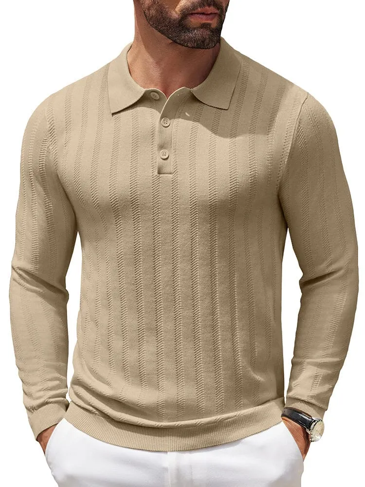 Casual Stretch Ribbed Knit Shirts (US Only)