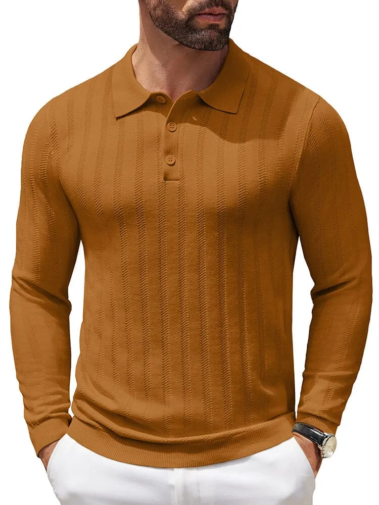 Casual Stretch Ribbed Knit Shirts (US Only)