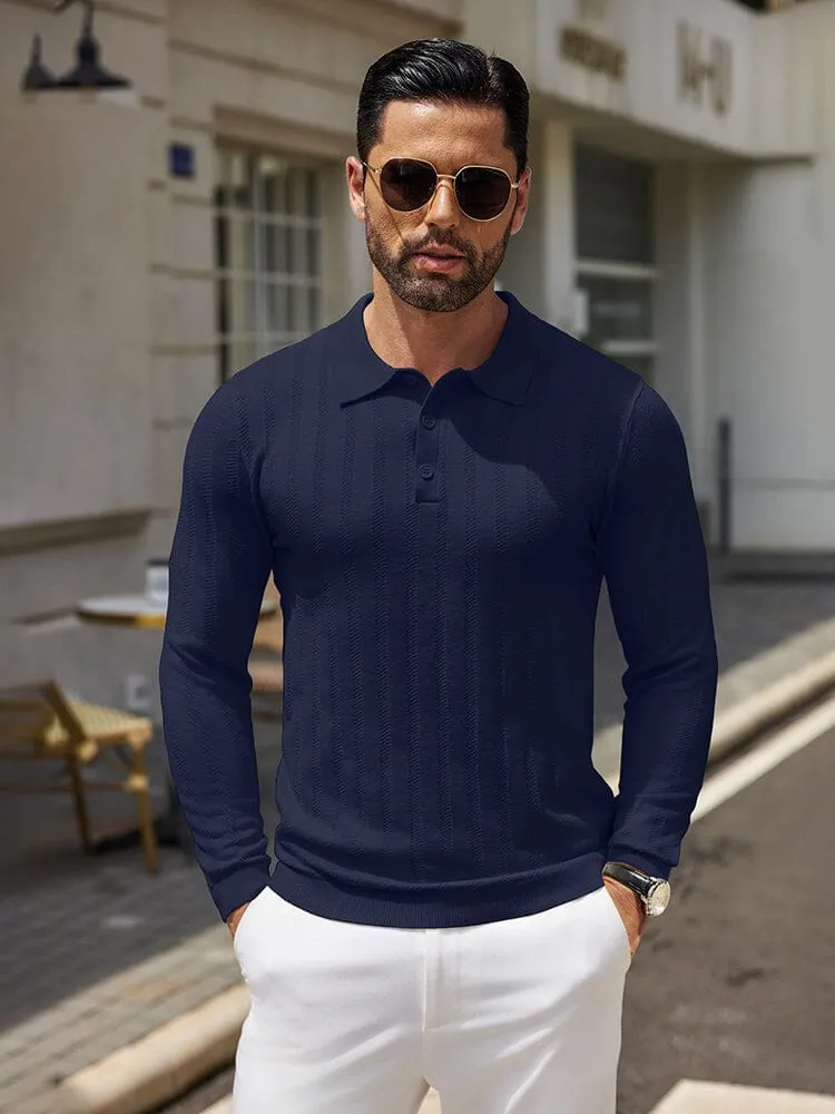 Casual Stretch Ribbed Knit Shirts (US Only)