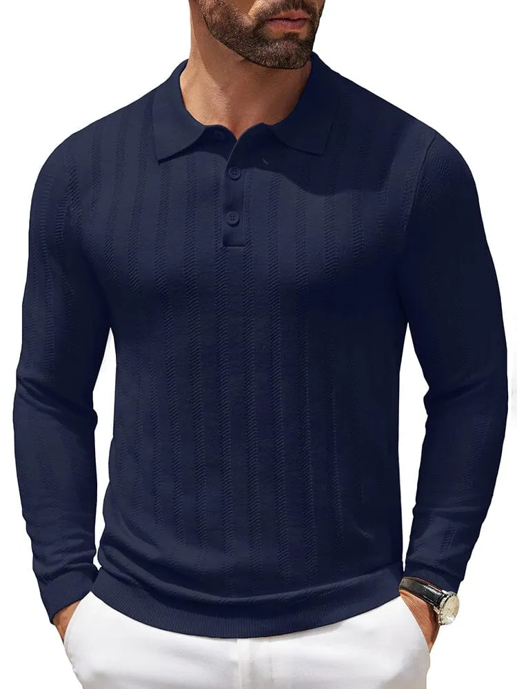 Casual Stretch Ribbed Knit Shirts (US Only)