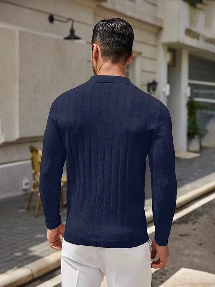 Casual Stretch Ribbed Knit Shirts (US Only)