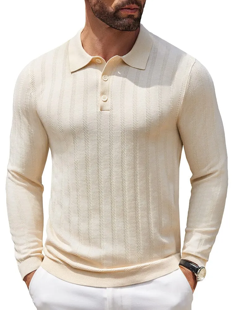 Casual Stretch Ribbed Knit Shirts (US Only)