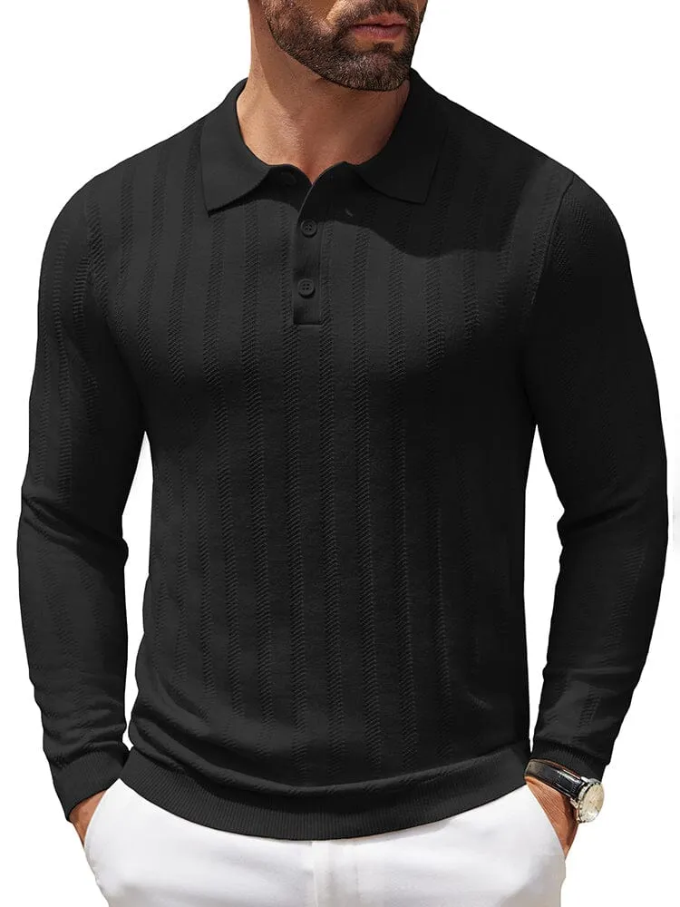 Casual Stretch Ribbed Knit Shirts (US Only)