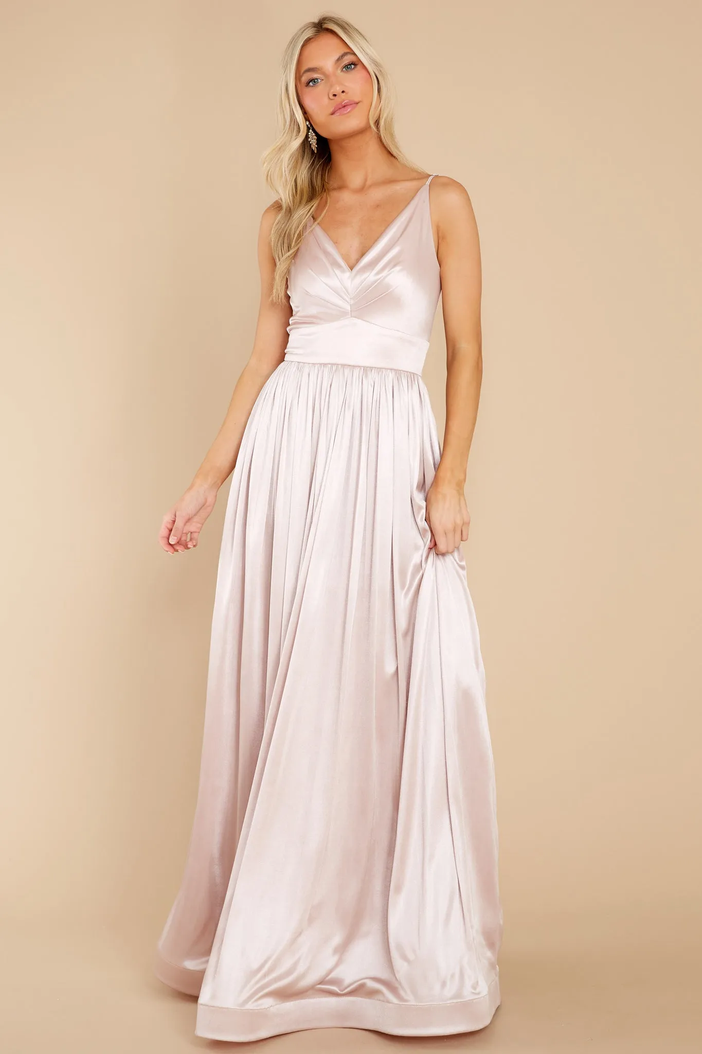 Catch The Wind Champagne Maxi Dress