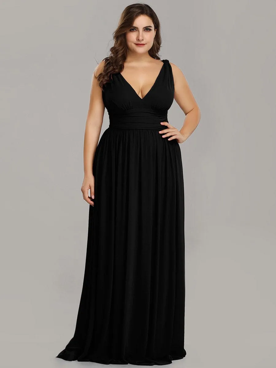 Chiffon Empire Waist Sleeveless Pleated Bridesmaid Dress