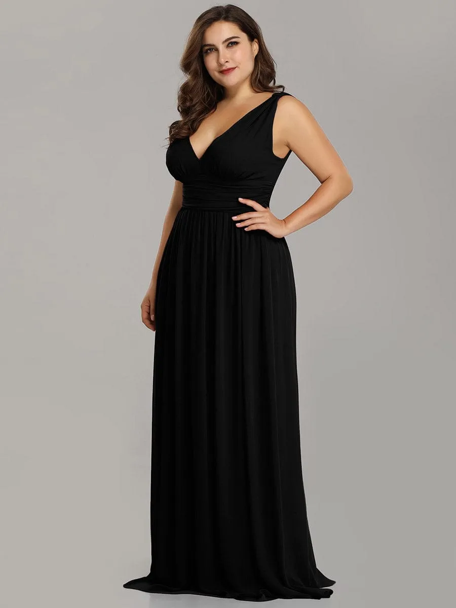 Chiffon Empire Waist Sleeveless Pleated Bridesmaid Dress