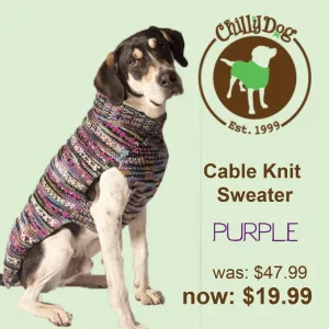 Chilly Dog Sweater Purple Woodstock SALE