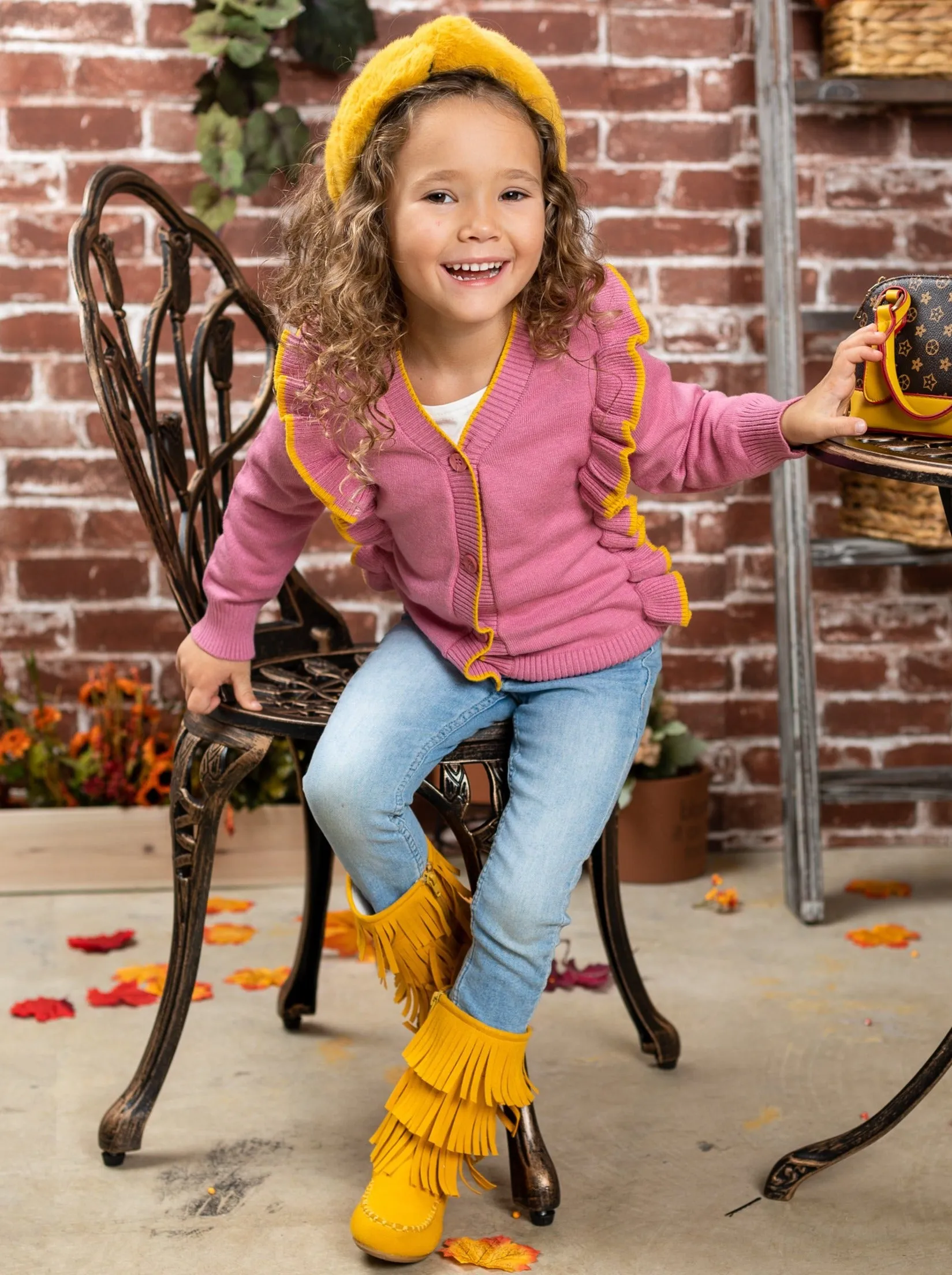 Couldn't Be Cuter Buttoned Ruffle Cardigan