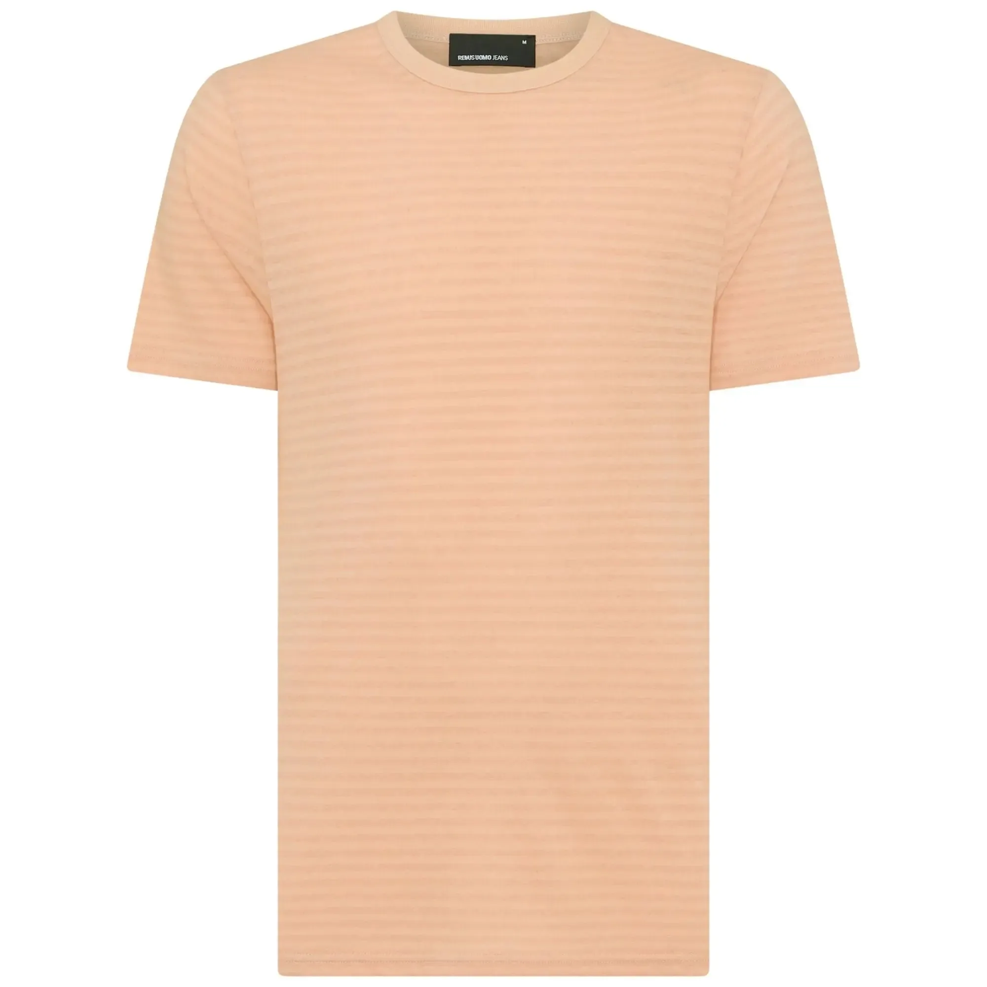 Crew Neck Stripe T-Shirt - Pink