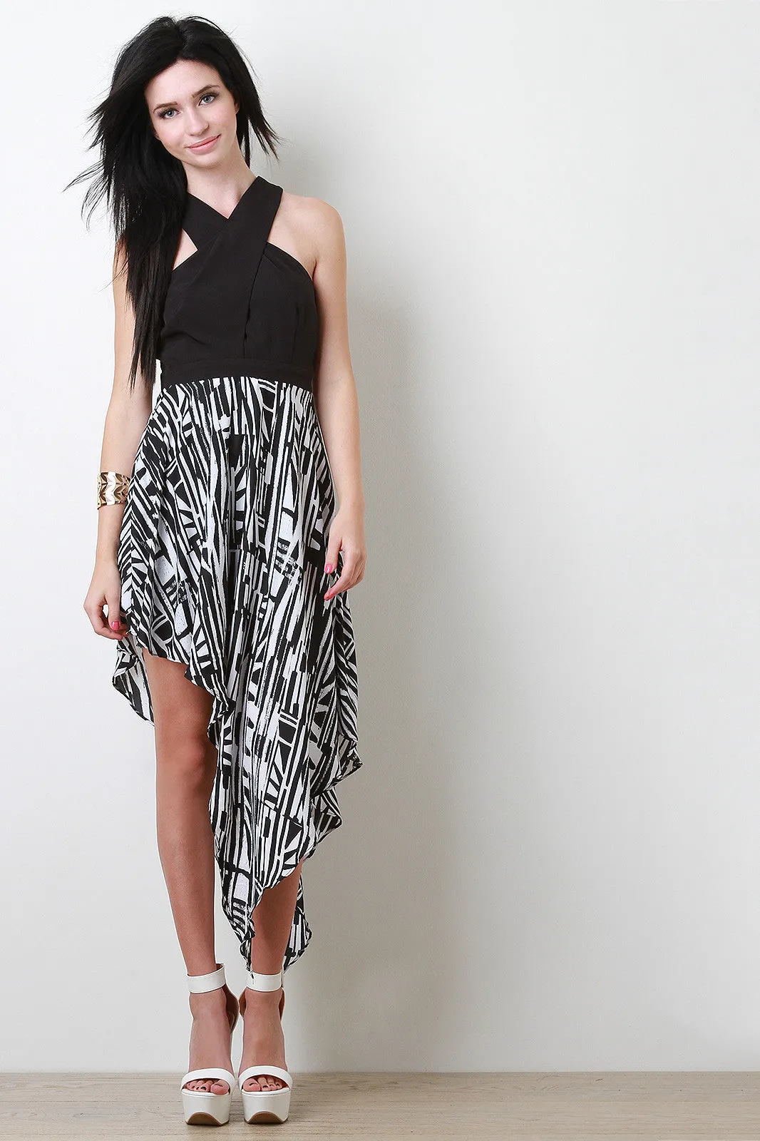 Crossing Graphic Maxi Dress