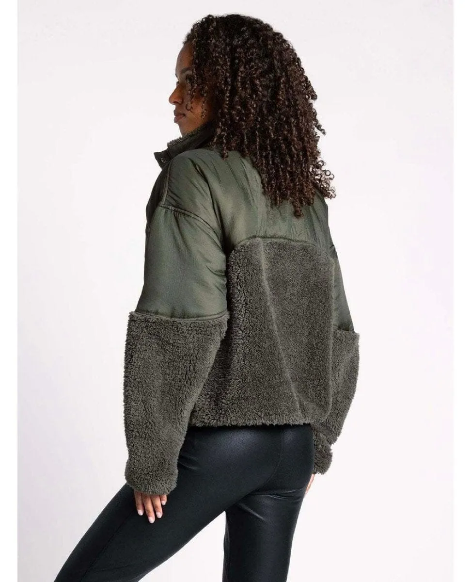 Delia Sherpa Olive Jacket