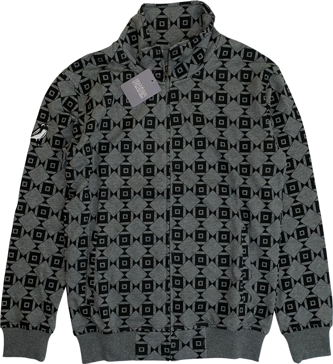 Diamond-Eye Geometric Jackets - Grey/Black