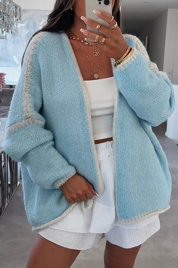 Fashionable Casual Long-sleeved Loose Knitted Cardigan