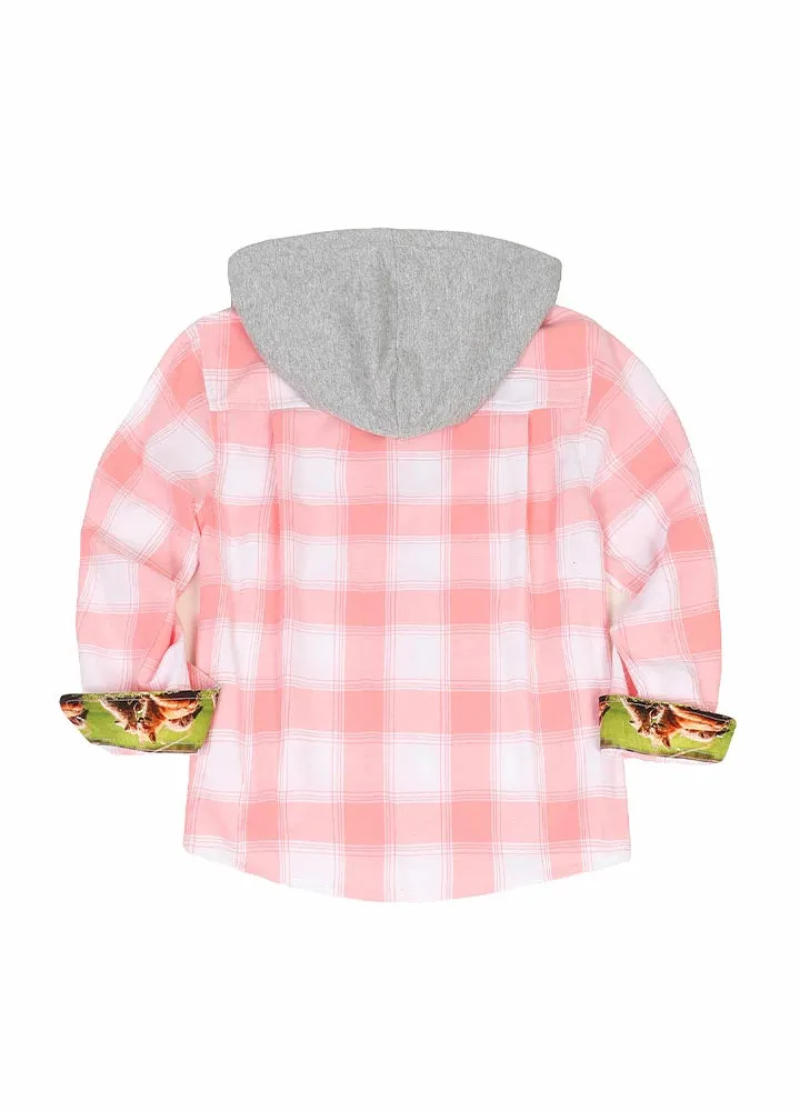 Kid's Wildlife Adventure Single Layer Hooded Shirt