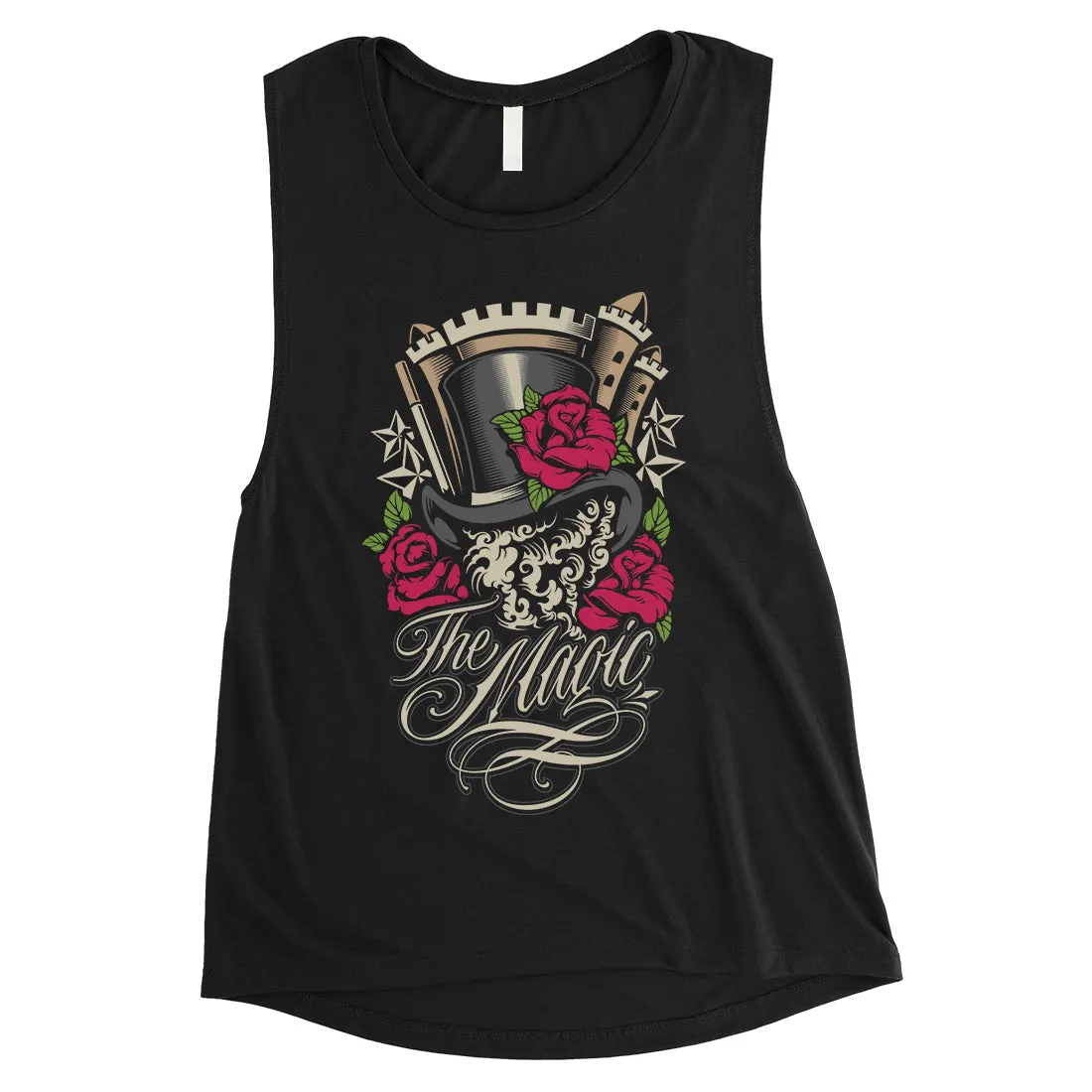 Magic Roses Womens Muscle Shirt