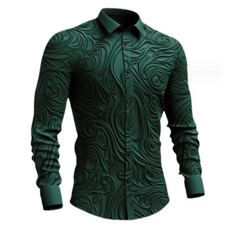 Men's 3D Printed Totem Retro Long Sleeve Shirt 55545195L