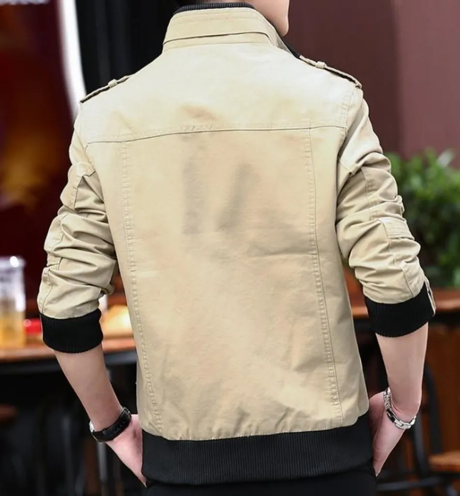 Men's Military-Style Short Jacket