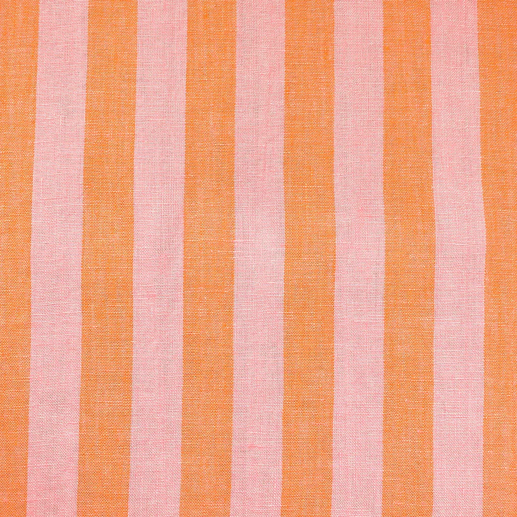 Merchant & Mills Mallow Stripe Soft Washed Linen Pink/Orange