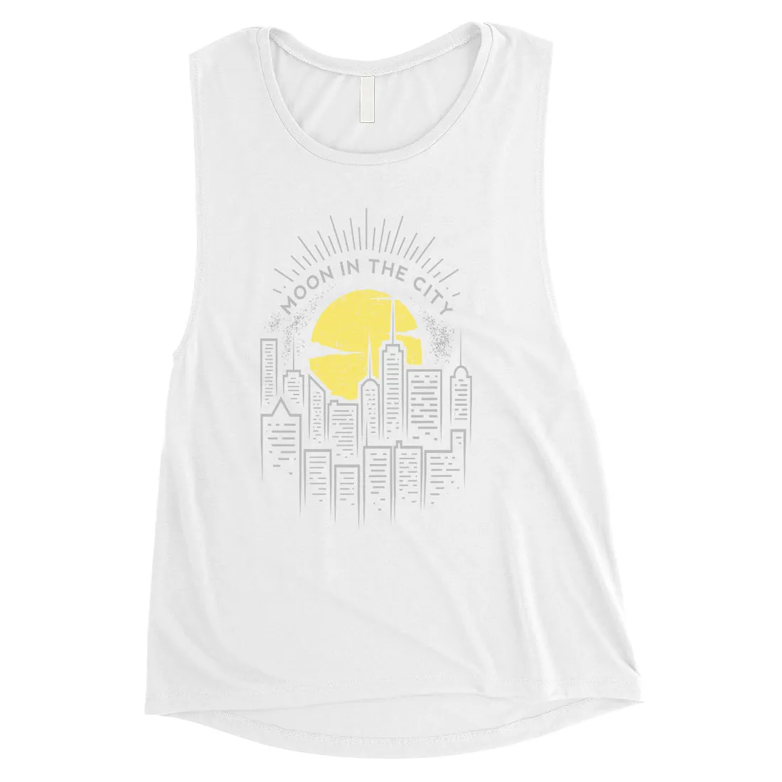 Moon In City Womens Muscle Shirt