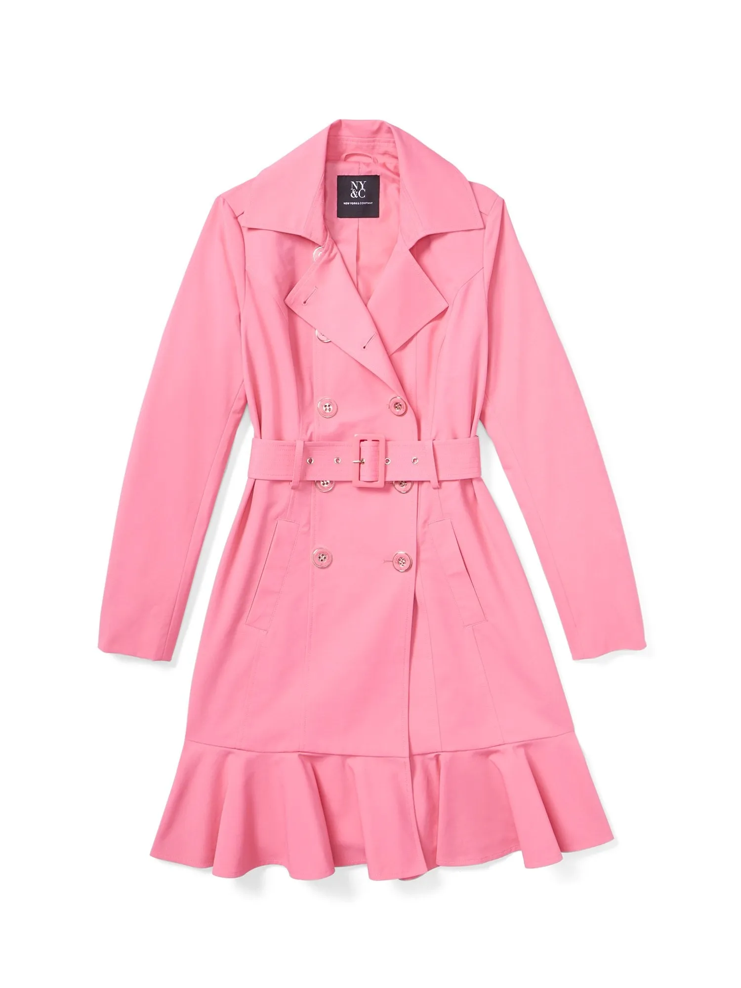 Peplum Belted Trenchcoat - City Trench Collection