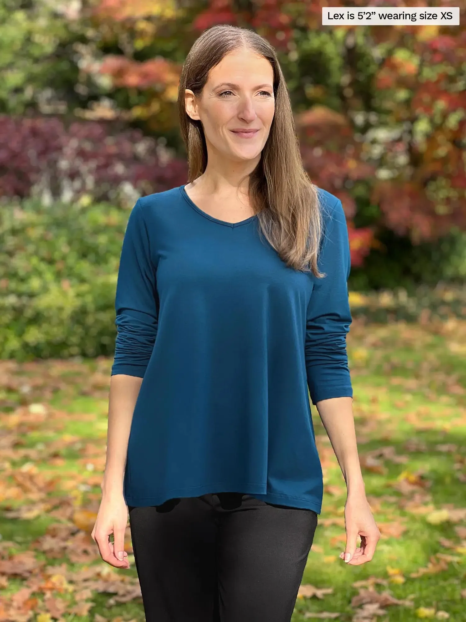 Pippa reversible neckline long sleeve top