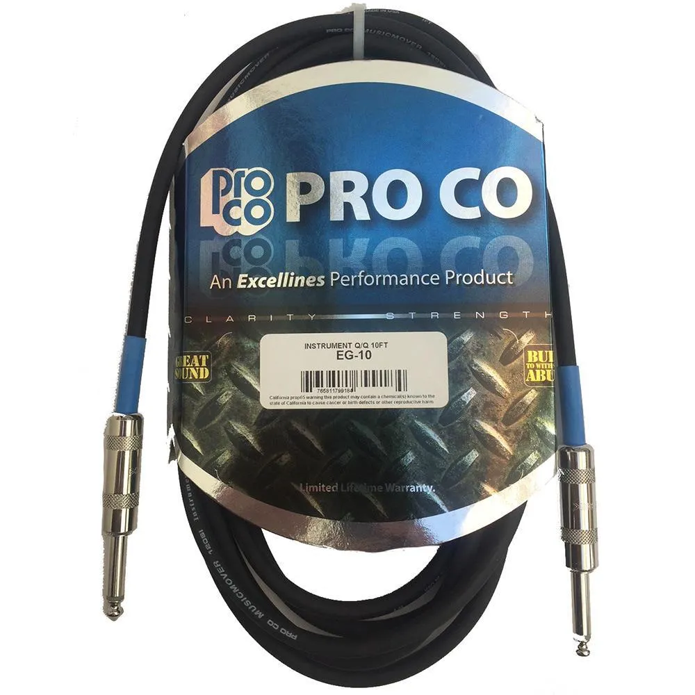 ProCo USA Excellines Premium Guitar Instrument Cable