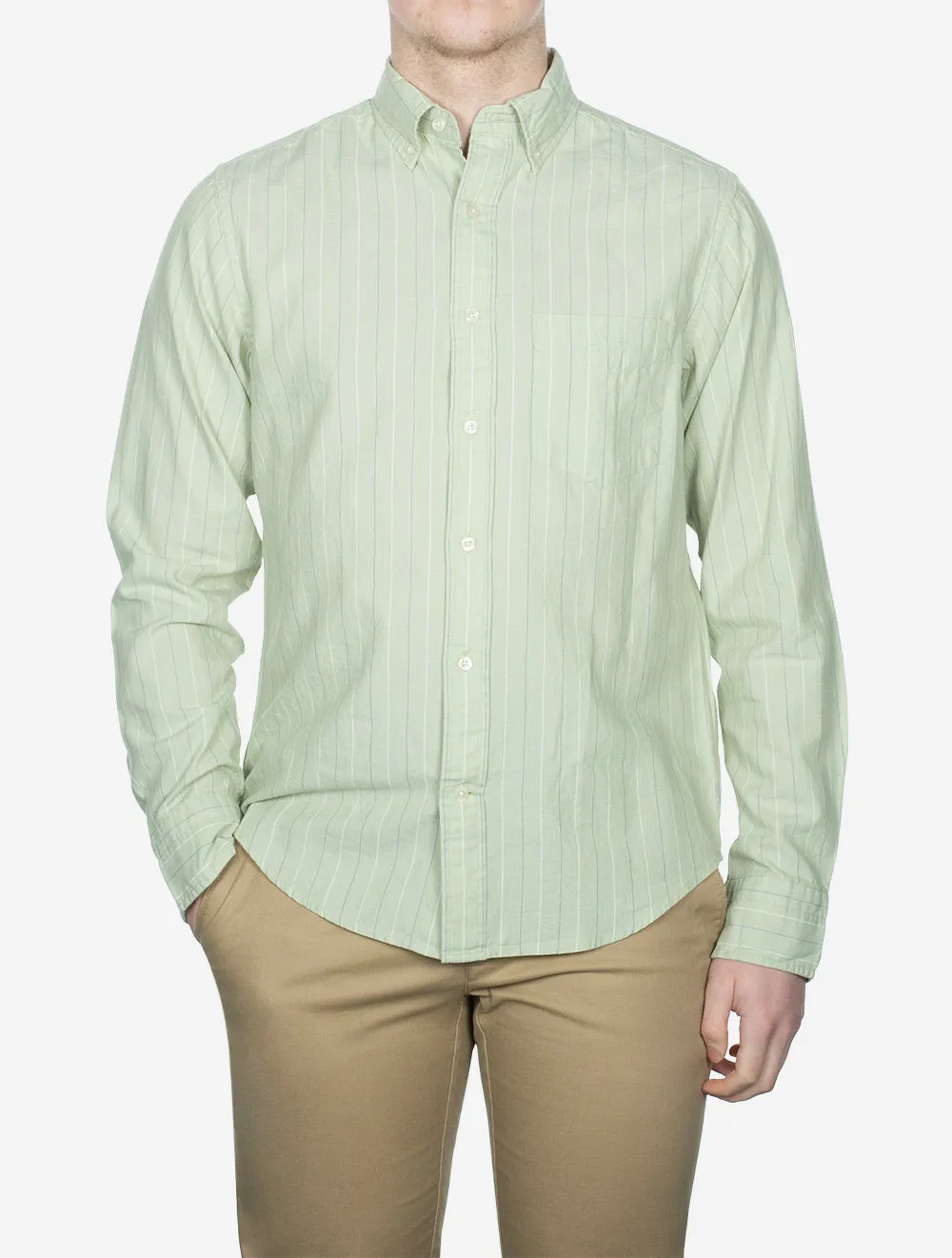 Regular Archive Oxford Stripe Shirt Milky Matcha