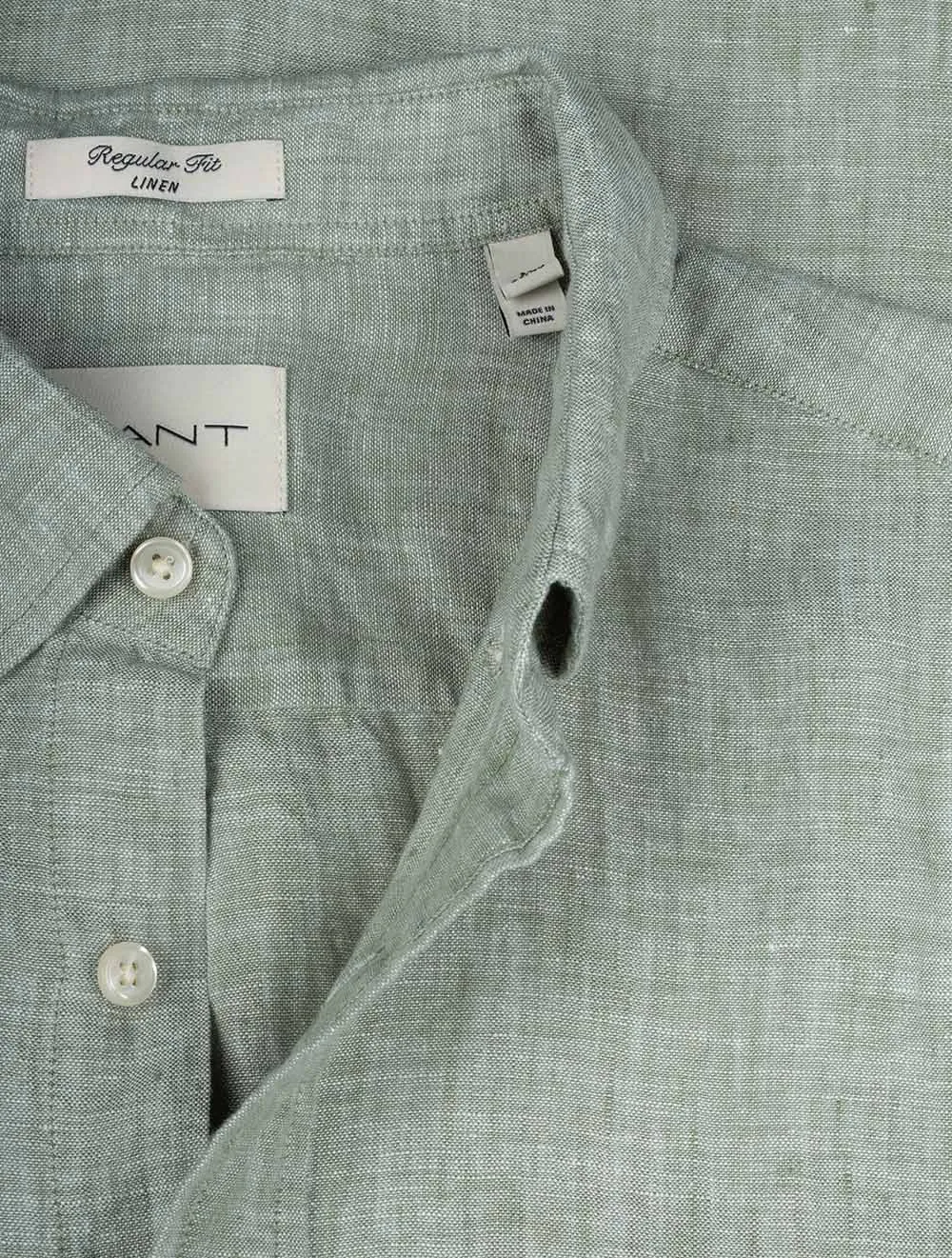 Regular Linen Shirt Kalamata Green