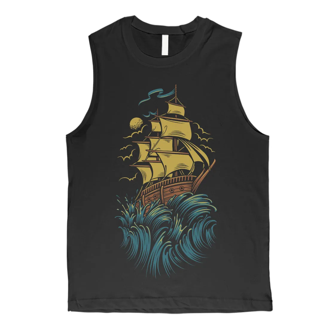 Sailing Boat Mens Muscle Shirt