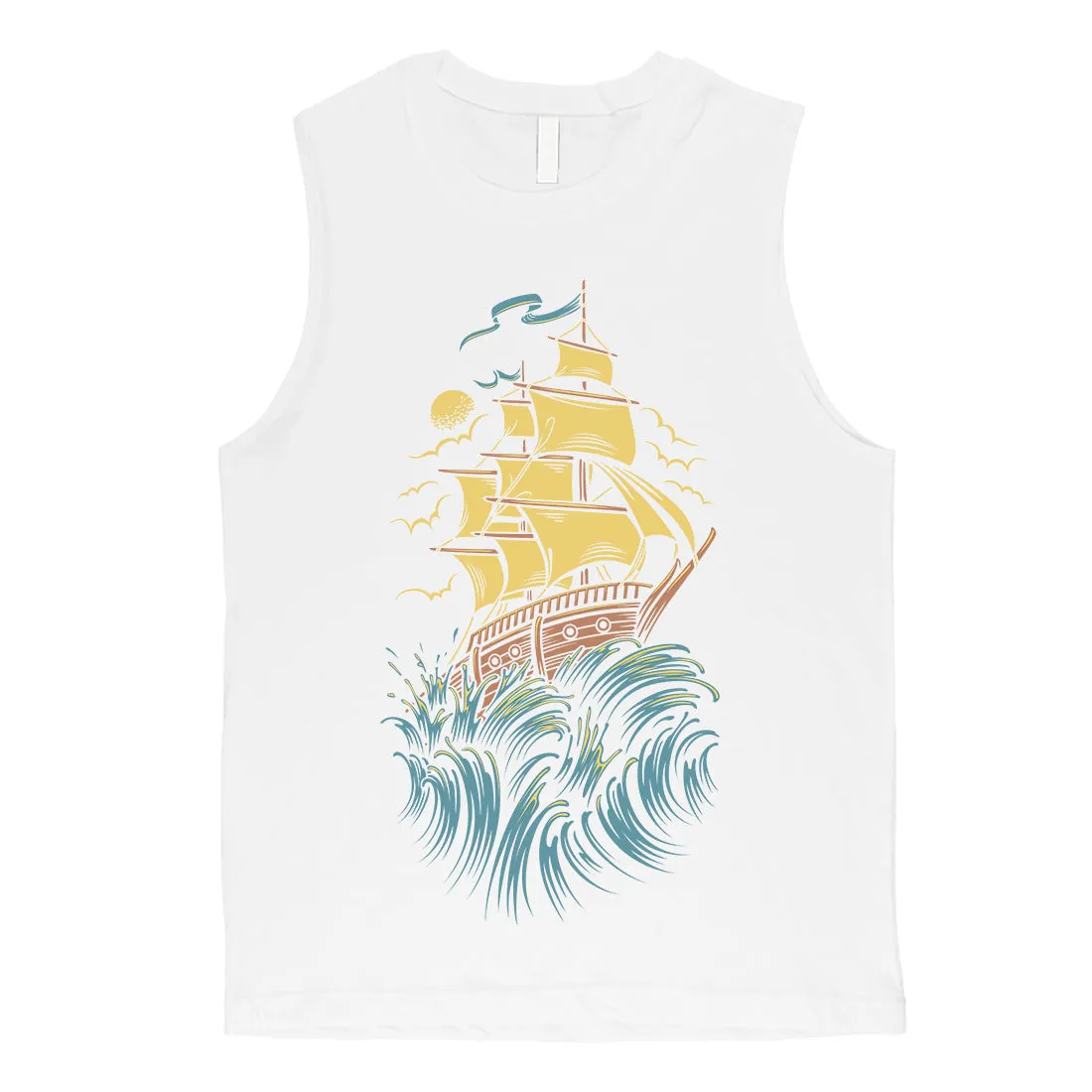 Sailing Boat Mens Muscle Shirt