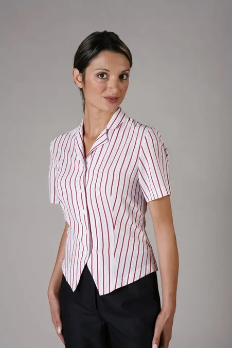 Stripe Ladies Short Sleeve Sit-Out Shirt 222-FS