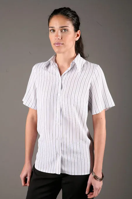 Stripe Ladies Short Sleeve Sit-Out Shirt 222-FS