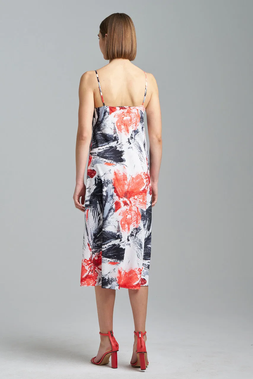 Sunset Palm Slip Dress