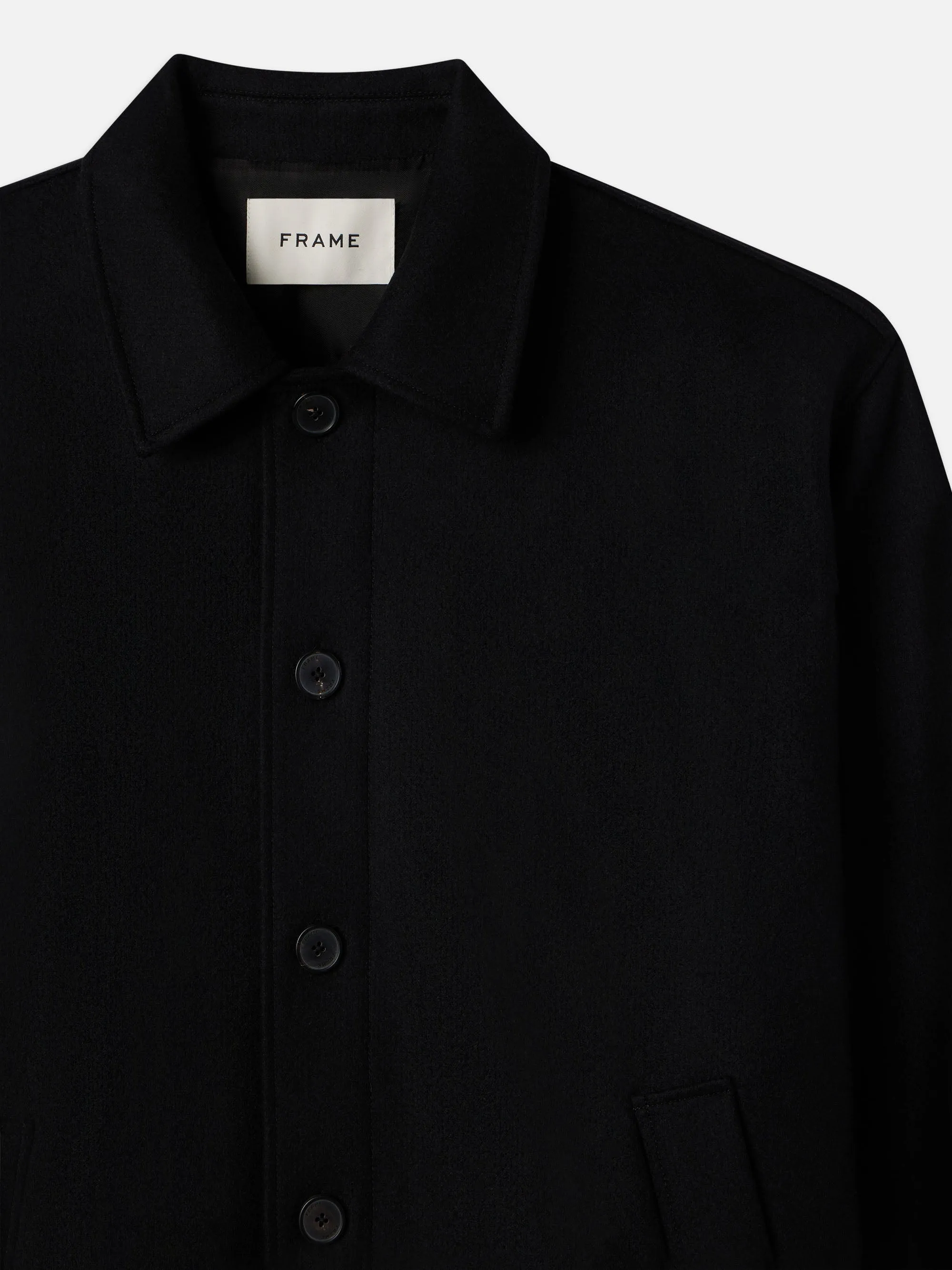 Textured Overshirt Jacket -- Black