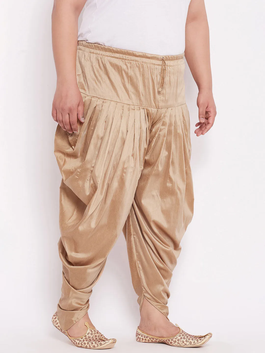 VASTRAMAY Rose Gold Cowl Dhoti