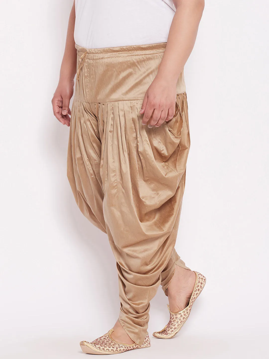 VASTRAMAY Rose Gold Cowl Dhoti