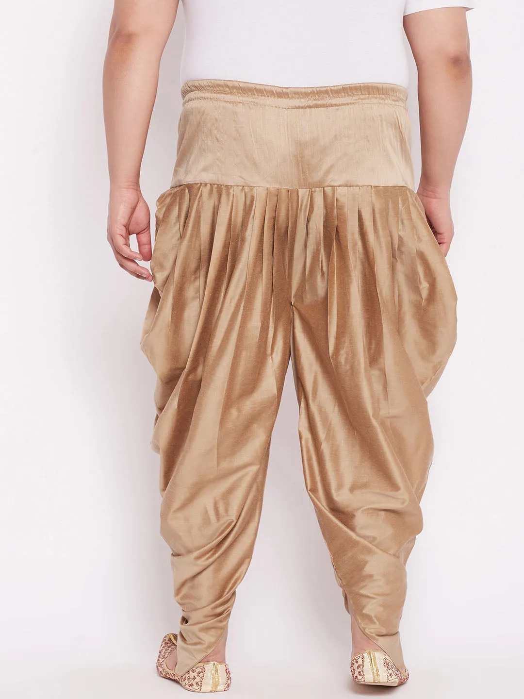 VASTRAMAY Rose Gold Cowl Dhoti