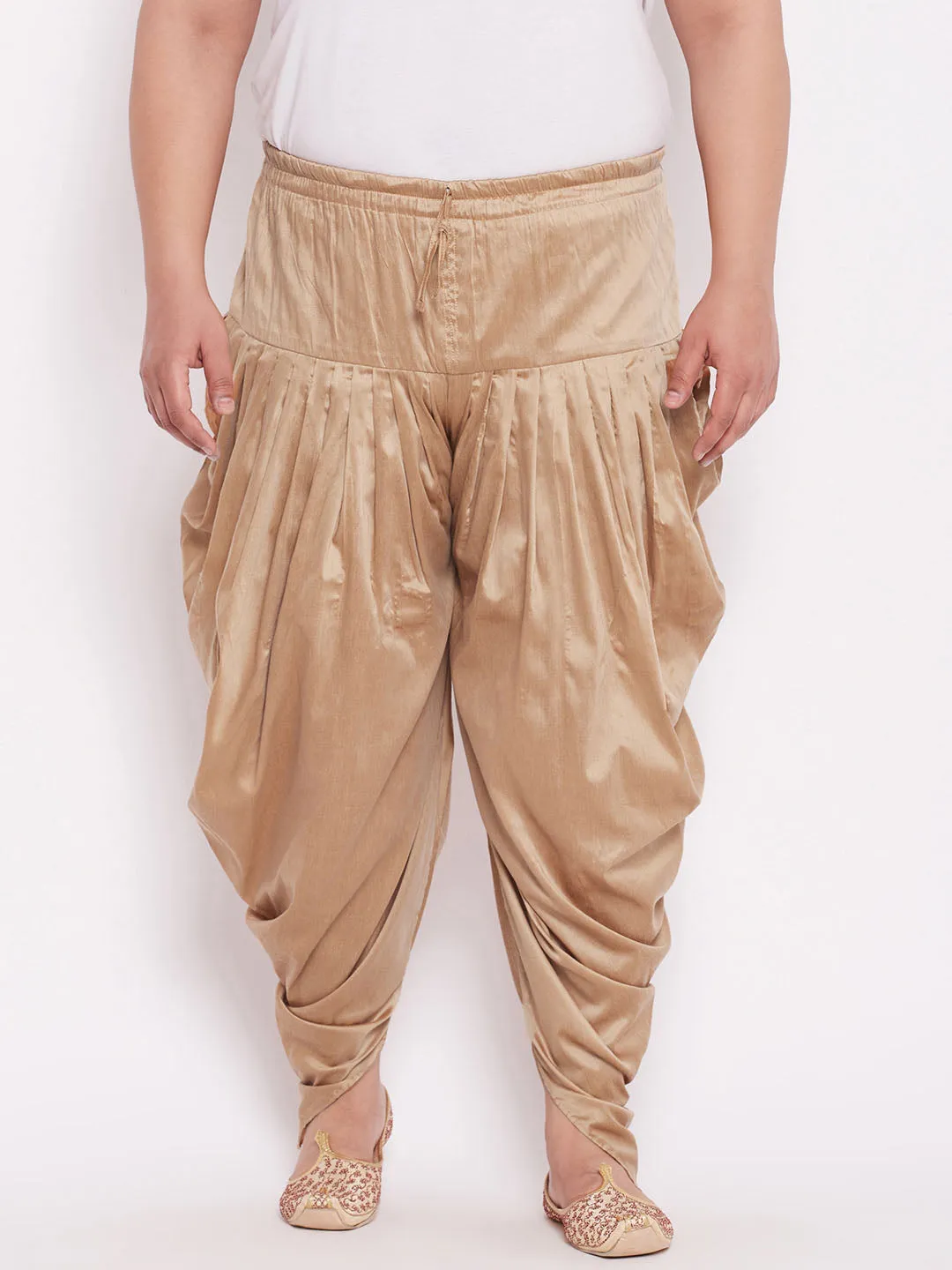 VASTRAMAY Rose Gold Cowl Dhoti